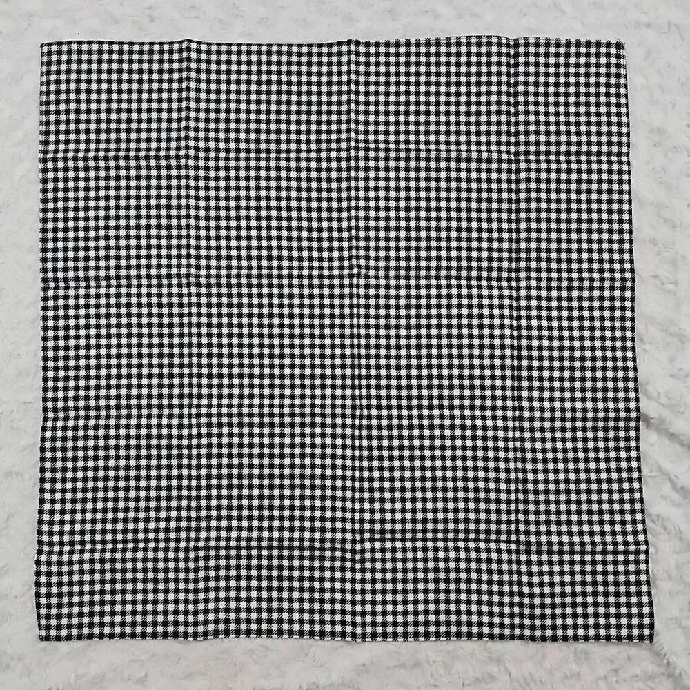Lemlem Bandana Scarf for body or purse 22.5" Black and White Checkered Pattern